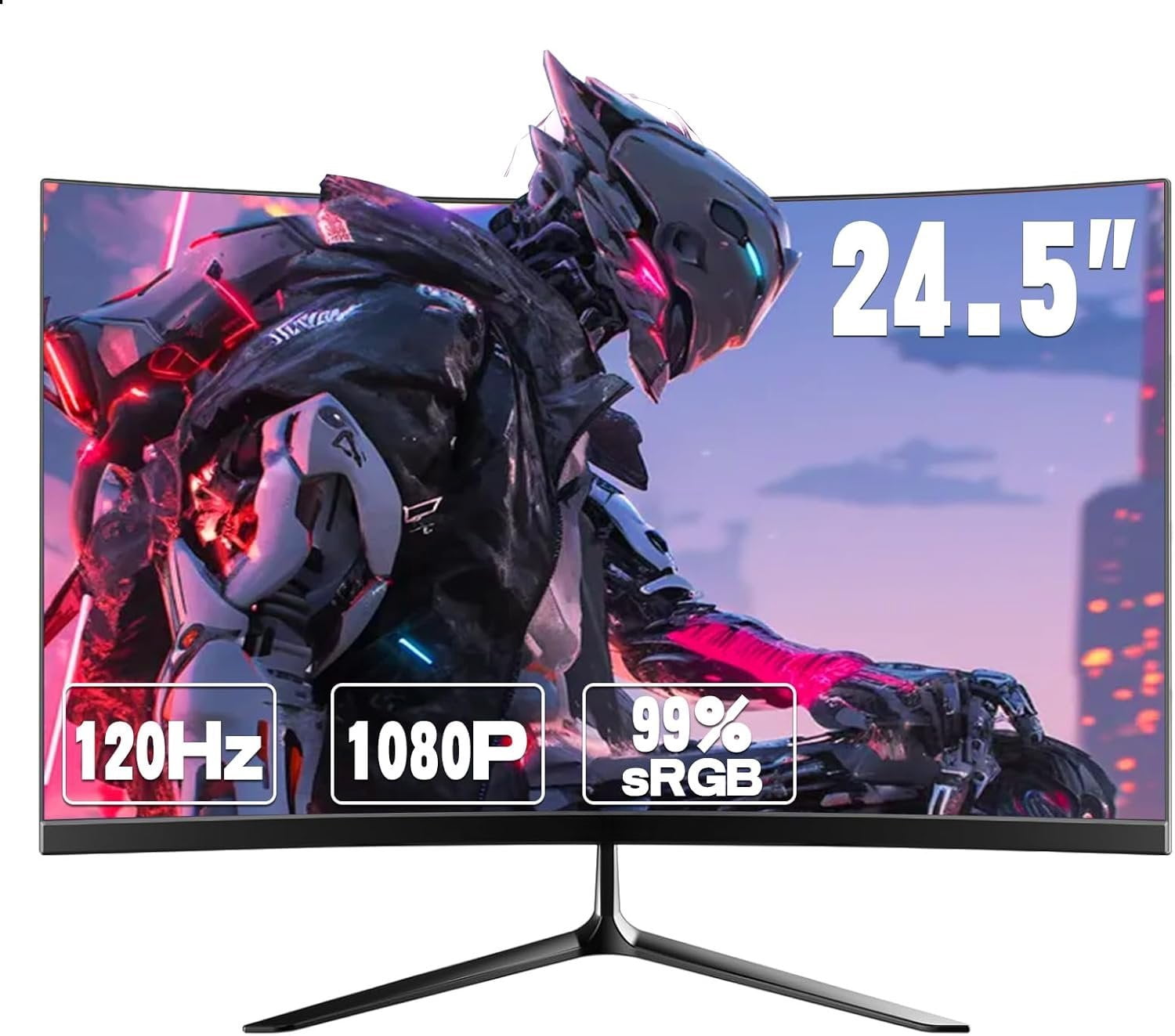 24.5 Inch FHD (1920x1080) 120Hz Curved Gaming , 3000R Curvature VA ...