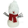 thumbnail image 1 of 24.5" Retro Christmas White Snowman with Red Scarf Table Top Decoration, 1 of 1