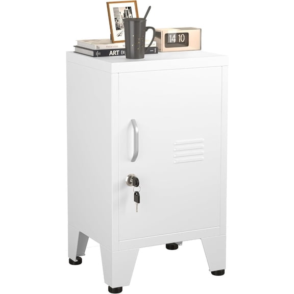 24.5 White Lockable Steel Small Employee Storage Locker for Office Use Durable, Space-Saving, Secure