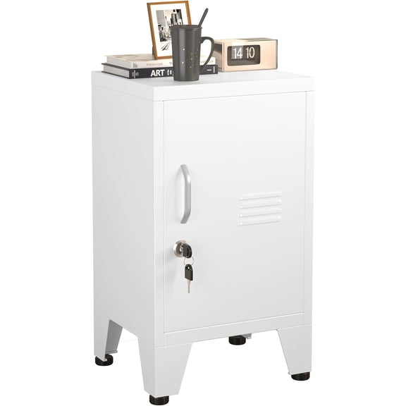 24.5" White Lockable Steel Small Employee Storage Locker
