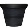 thumbnail image 1 of 24.5 in. Round Rolled Rim Garden Pot, Black, 1 of 1