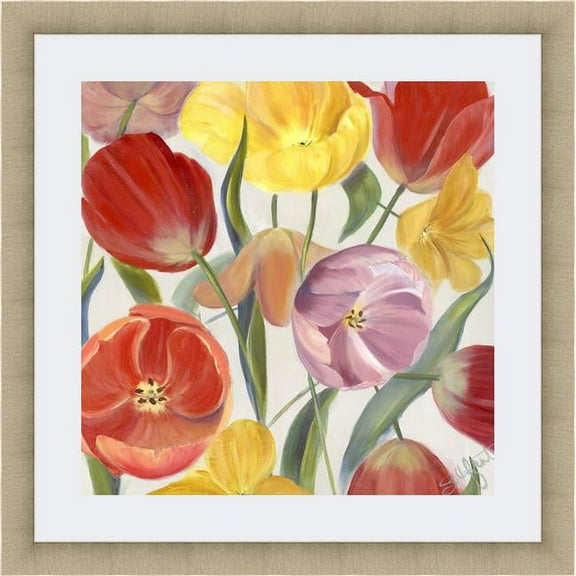 24.5 x 24.5 in. Sandys Spring Mix I, Framed Fine Art Print with Glass - Silver