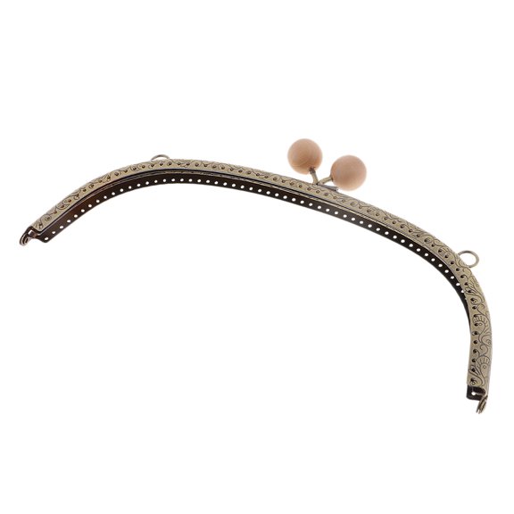 24.5cm Metal Arch clasp Bead Head DIY Purse Grey