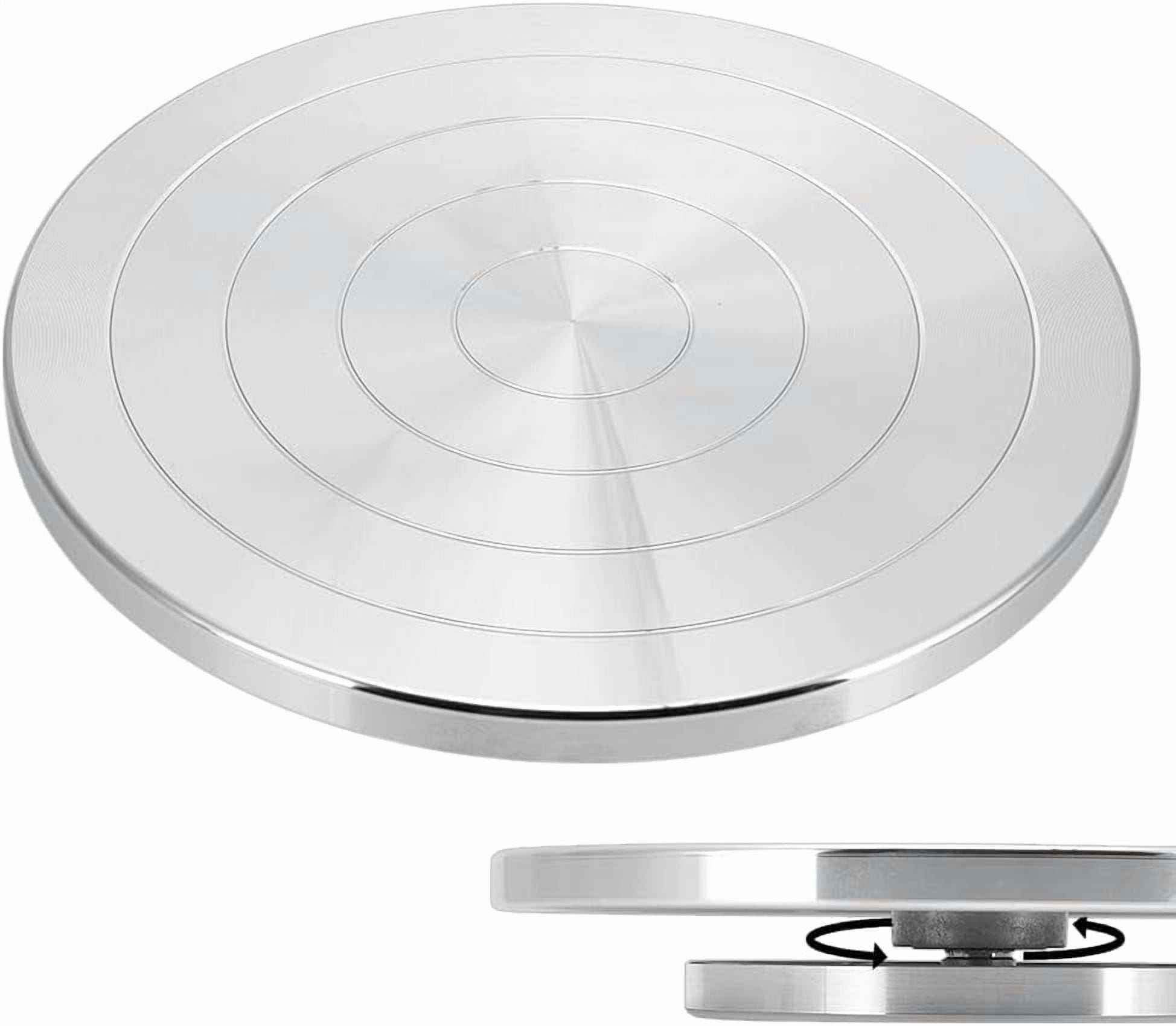 24.5cm Pottery Turntable Sculpting Wheel Metal Ceramics Turntables Rotate Revolving Turntable Ceramics Stand with Ball Bearings Accessories Decorating Ceramic Clay Model Making DIY