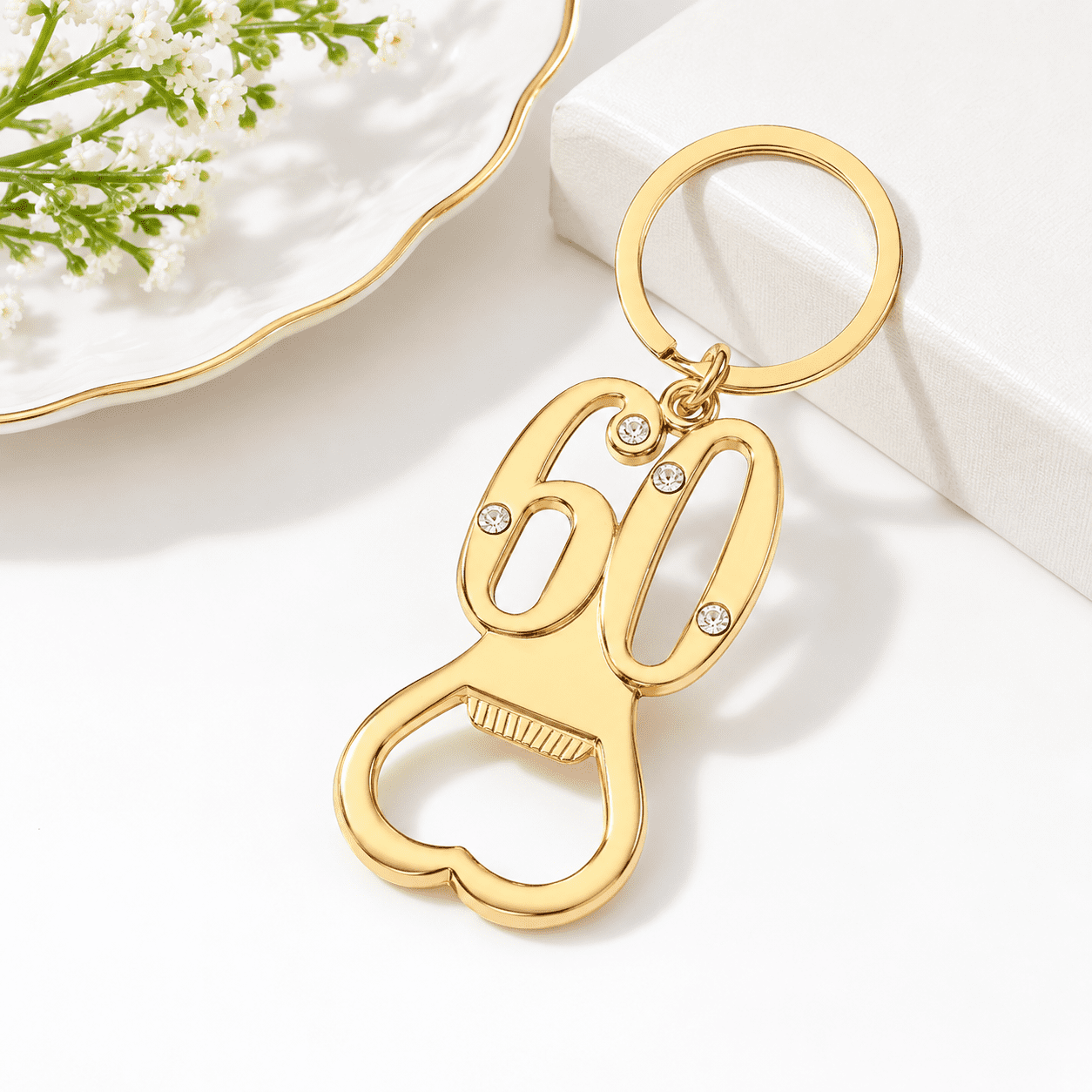 24 60th Keychain Bottle Opener Birthday Party Favors For Guests Beer ...