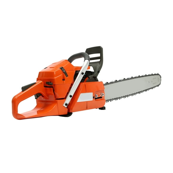 24" 65/72cc Gasoline Chainsaw Cutting Wood Gas Sawing Crankcase Chain Saw 2700rpm Orange
