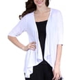 thumbnail image 1 of 24/7 Apparel Women's 3/4-Sleeve Open Shrug, 1 of 1