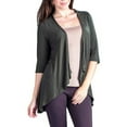 thumbnail image 1 of 24/7 Apparel Women's 3/4-Sleeve Open Shrug, 1 of 3