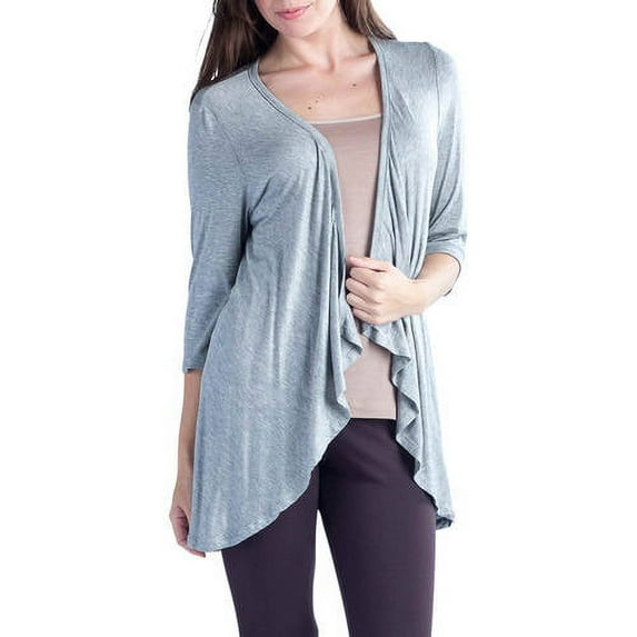 24/7 Apparel Women's 3/4-Sleeve Open Shrug