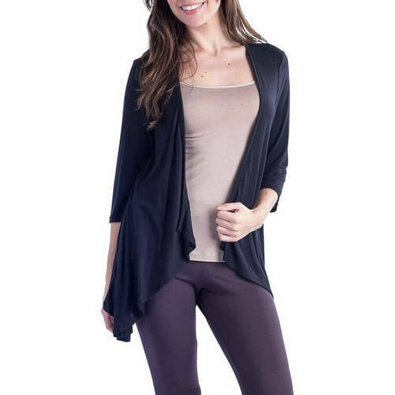 24/7 Apparel Women's 3/4-Sleeve Open Shrug