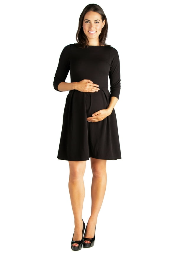 Perfect Fit and Flare Maternity Pocket Dress