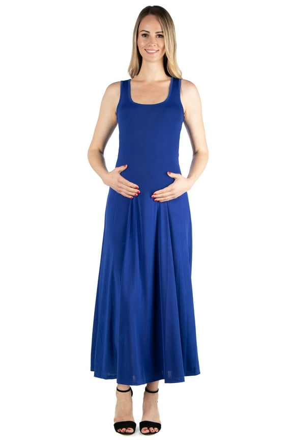 Simple A Line Maternity Tank Maxi Dress