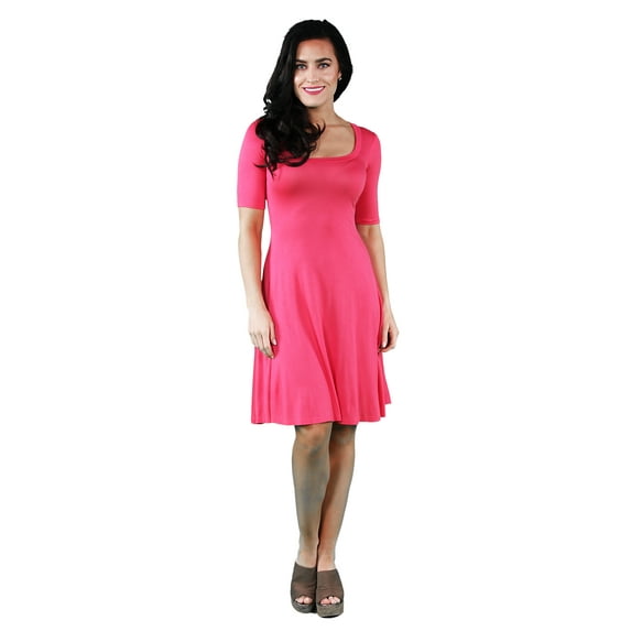24/7 Comfort Apparel Women's 3/4 Sleeve Dress