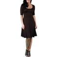 thumbnail image 1 of 24/7 Comfort Apparel Women's 3/4 Sleeve Dress, 1 of 4