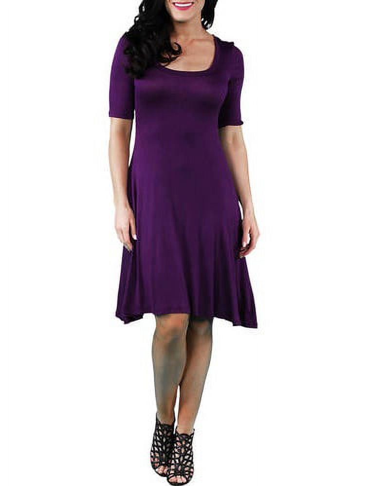 24/7 Comfort Apparel Women's 3/4 Sleeve Dress
