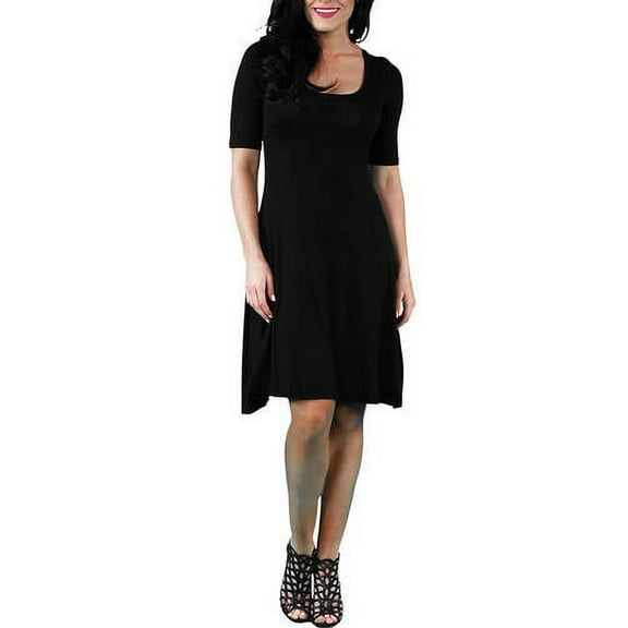 24/7 Comfort Apparel Women's 3/4 Sleeve Dress