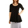 thumbnail image 1 of 24/7 Comfort Apparel Women's 3/4 Sleeve Tunic, 1 of 3