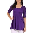 thumbnail image 1 of 24/7 Comfort Apparel Women's 3/4 Sleeve Tunic, 1 of 3