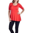 thumbnail image 1 of 24/7 Comfort Apparel Women's 3/4 Sleeve Tunic, 1 of 3