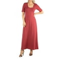 thumbnail image 1 of 24/7 Comfort Apparel Women's Casual Maxi Dress, 1 of 4