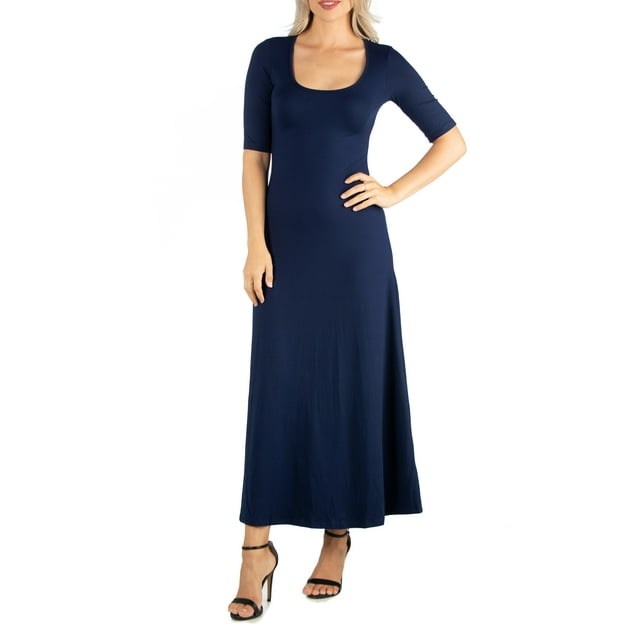 24/7 Comfort Apparel Women's Casual Maxi Dress - Walmart.com