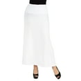 thumbnail image 1 of 24/7 Comfort Apparel Women's Elastic Waist Solid Color Maxi Skirt, 1 of 1
