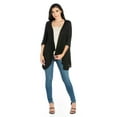 thumbnail image 1 of 24/7 Comfort Apparel Women's Elbow Length Sleeve Open Cardigan, 1 of 4