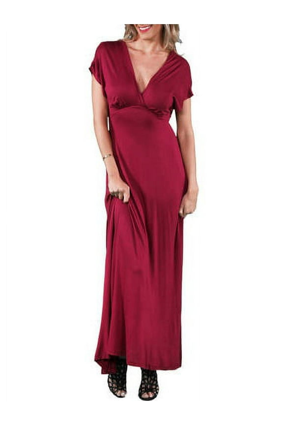 Women's Faux Wrap Maxi Dress