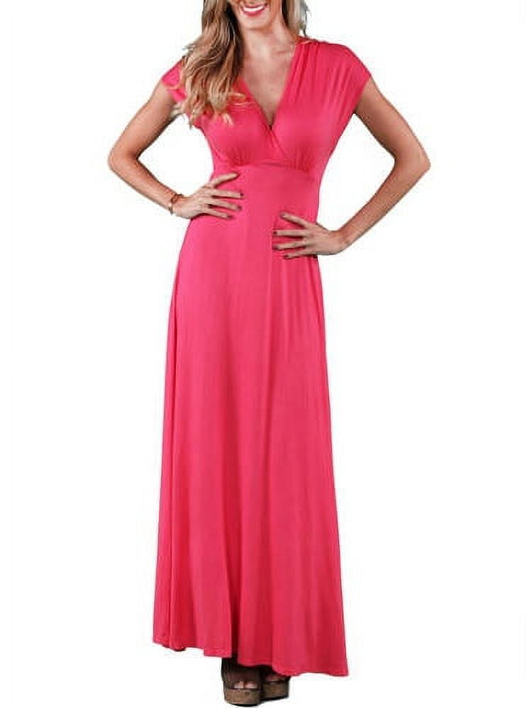 Women's Faux-Wrap Maxi Dress