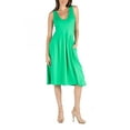 thumbnail image 1 of 24/7 Comfort Apparel Women's Fit and Flare Midi Sleeveless Dress with Pocket Detail, 1 of 4
