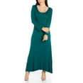 thumbnail image 1 of 24/7 Comfort Apparel Women's Long Sleeve Maxi Dress, 1 of 4