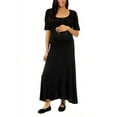thumbnail image 1 of 24-7 Comfort Apparel Women's Maternity Elbow Maxi Dress, 1 of 3