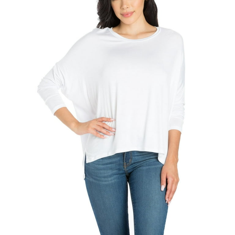 24/7 Comfort Apparel Women's Oversized Long Sleeve Dolman Top