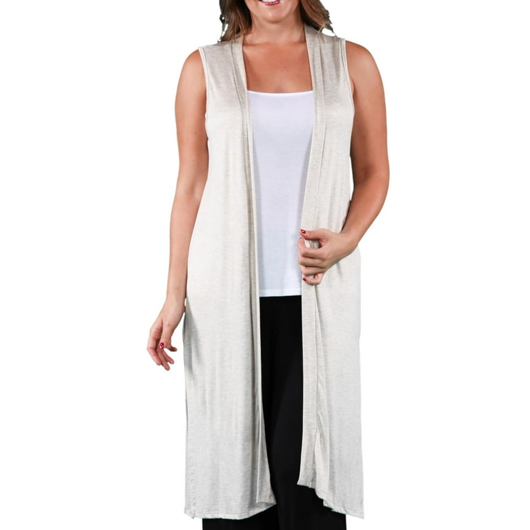 Plus size sleeveless cardigan 2025