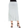 thumbnail image 1 of 24/7 Comfort Apparel Women's Plus Size Maxi Skirt, 1 of 4