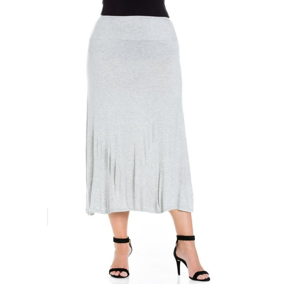 24/7 Comfort Apparel Women's Plus Size Maxi Skirt