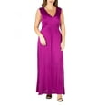 thumbnail image 1 of 24/7 Comfort Apparel Women's Plus Size Sleeveless Empire Waist Maxi Dress, 1 of 4