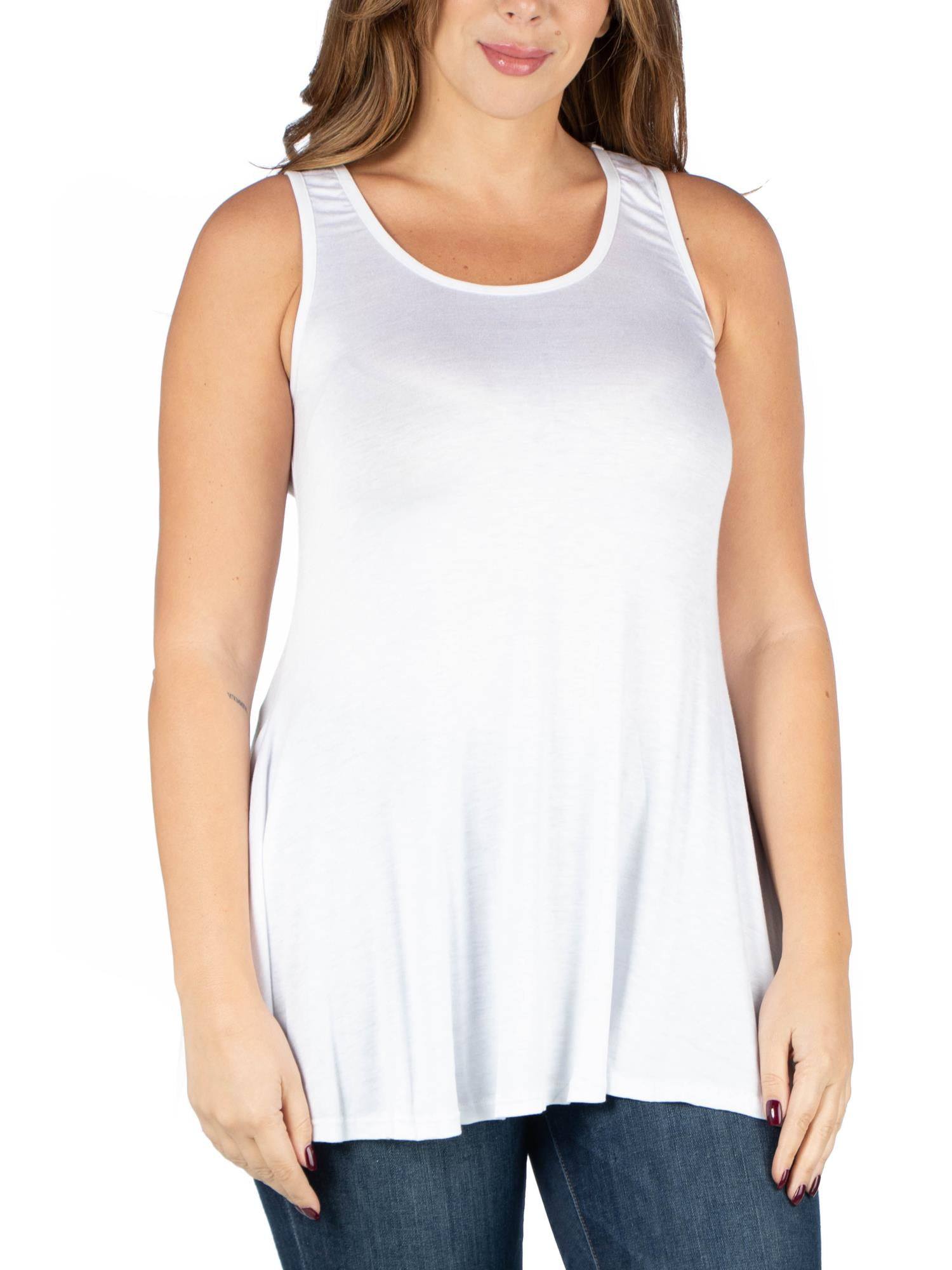 24/7 Comfort Apparel Women's Plus Size Sleeveless Tunic Tank Top