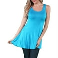 thumbnail image 1 of 24/7 Comfort Apparel Women's Sleeveless Tunic Tank, 1 of 4