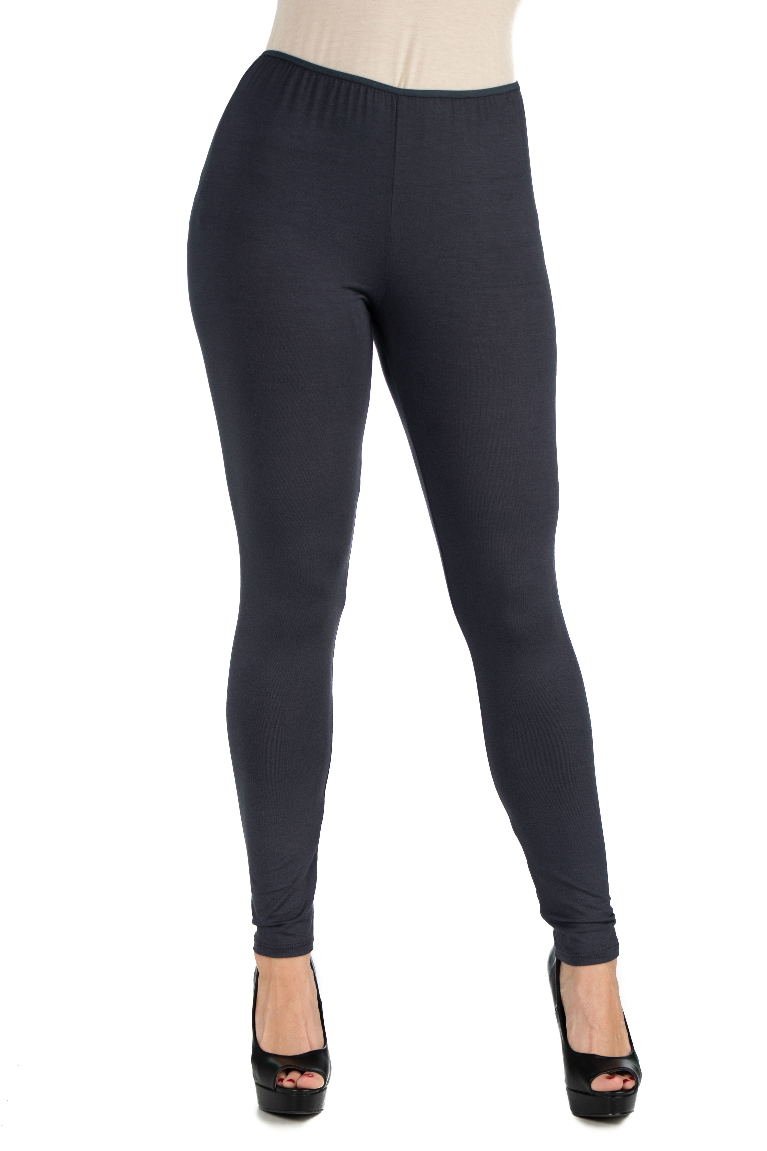  EttelLut - Women's Cotton and Spandex High Waist Leggings Pants  with Full Length - Navy Small : Clothing, Shoes & Jewelry