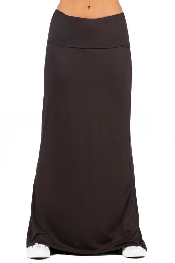 Womens Comfortable Foldover Maxi Skirt
