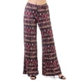 thumbnail image 1 of 24/7 Comfort Apparel Womens Red Print Elastic Waist Palazzo Pants, 1 of 1