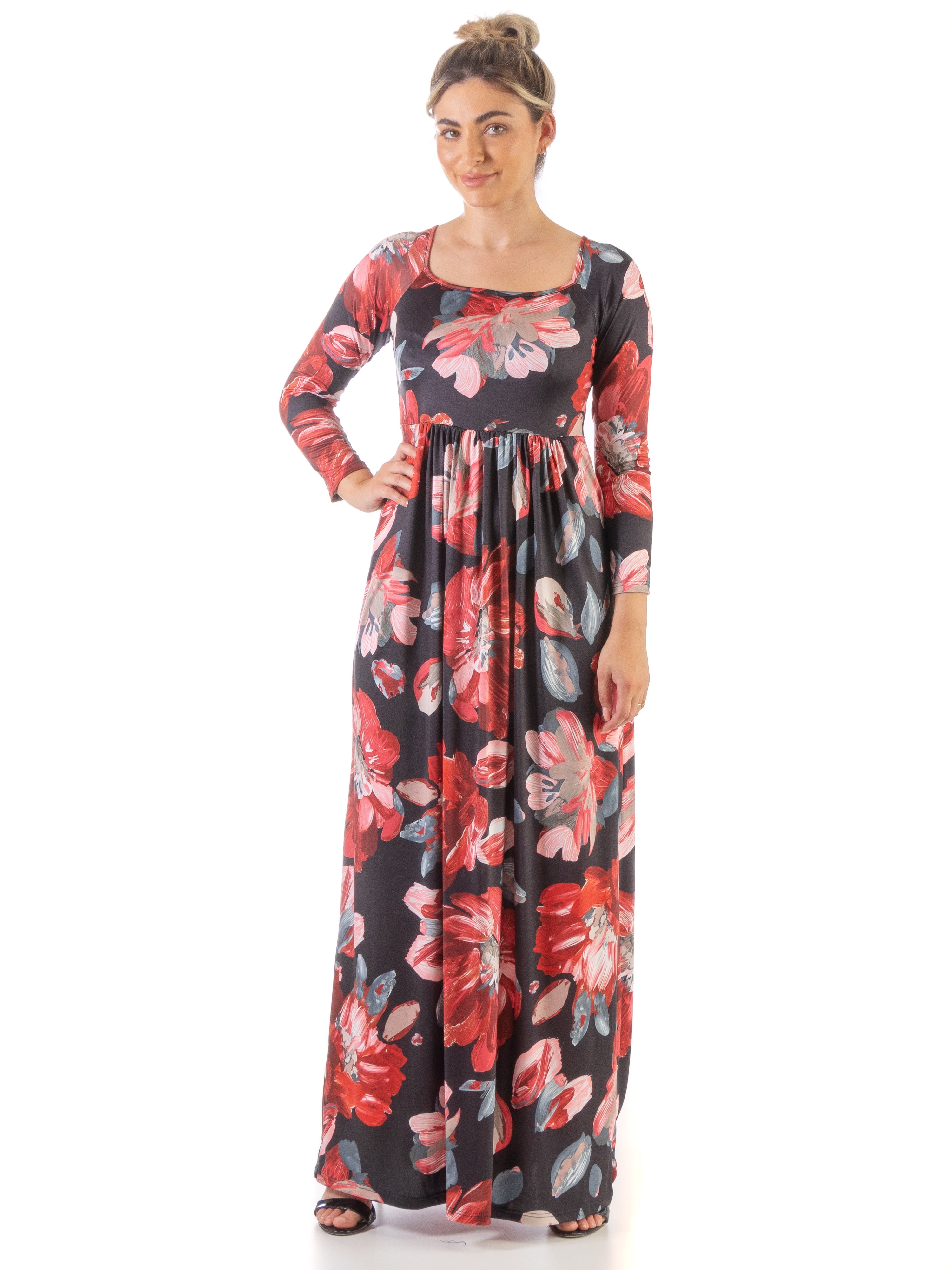 Womens Long Sleeve Maxi Dress – 24seven Comfort Apparel