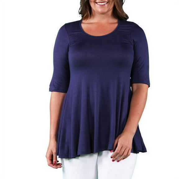 24/7 Comfort PlusWomen's Plus Size Elbow Sleeve Tunic