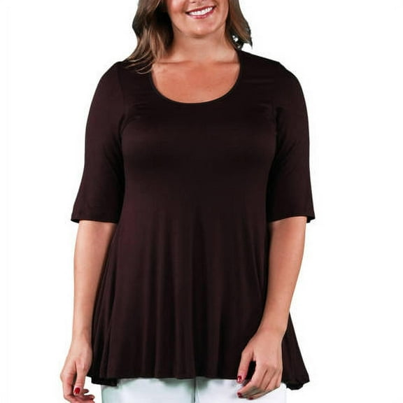 24/7 Comfort PlusWomen's Plus Size Elbow Sleeve Tunic