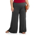 thumbnail image 1 of 24/7 Comfort PlusWomen's Plus Wide-Leg Palazzo Pants, 1 of 5