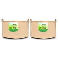 thumbnail image 1 of 24/7 Garden 100-Gallon Grow Bags / Fabric Pots / Flower Planters (Tan) (2-Pack), 1 of 2