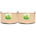 thumbnail image 1 of 24/7 Garden 200-Gallon Grow Bags / Fabric Pots / Flower Planters (Tan) (2-Pack), 1 of 2