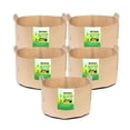 thumbnail image 1 of 24/7 Garden 3-Gallon Grow Bags / Fabric Pots / Flower Planters (Tan) (5-Pack), 1 of 2