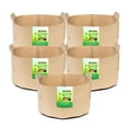 thumbnail image 1 of 24/7 Garden 7-Gallon Grow Bags / Fabric Pots / Flower Planters (Tan) (5-Pack), 1 of 2